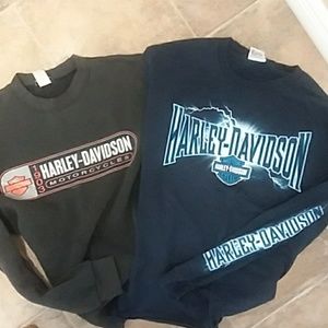 Lot of 2 Mens Harley Davidson long sleeve shirts